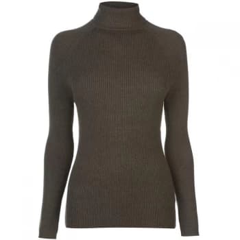 Label Lab Label Alana Roll Neck Jumper Ladies - Khaki