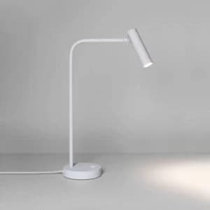 LED 1 Light Desk Lamp Matt White