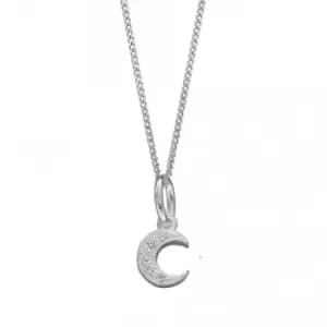 Pave Set Crescent Moon Pendant with Zirconia P4973C