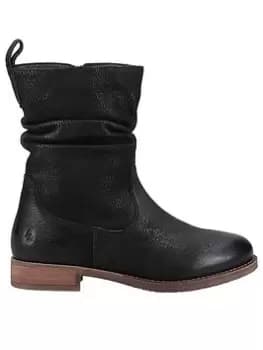 Hush Puppies Emilia Ruched Ankle Boot - Black, Size 5, Women