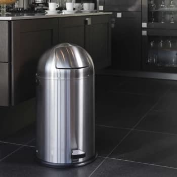 Step Bin Kickcan 33 L Matte Silver - Silver - EKO