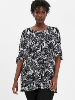 Evans Black Palm Knot Sleeve Tee