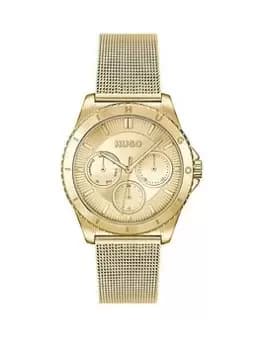 Hugo Ladies Hugo #Dance Yellow Gold Ip Watch