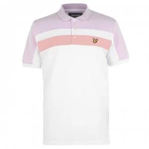 Lyle and Scott Colour Block Polo Shirt - White 626