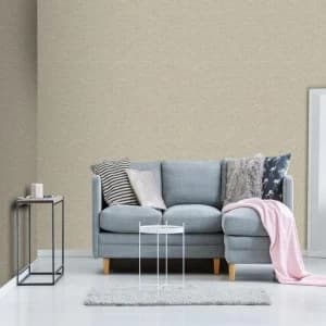 Boutique Caramel Horizon Textured Plain Wallpaper - One size - beige