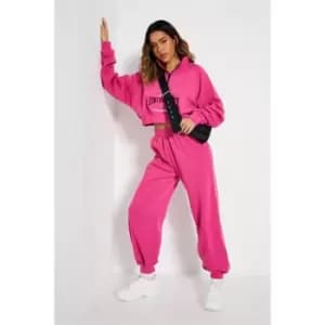 I Saw It First Oversized Pintuck Joggers - Pink