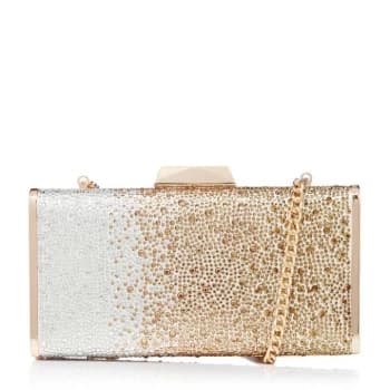 Dune 'Bettey' Ombre Diamante Clutch - gold