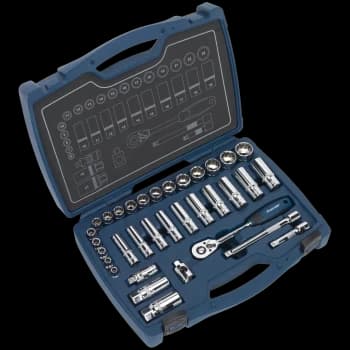 Sealey AK8994 3/8" Drive 34 Piece Socket Set 3/8"