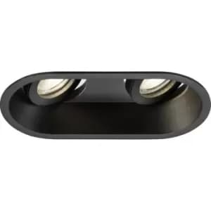 Knightsbridge - Dipa Twin Tilt Round Anti-Glare Downlight Black - DIC2TRB