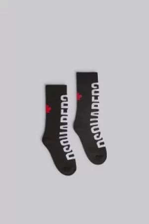 DSQUARED2 Kids Ankle socks Black Size I 80% Cotton 18% Nylon 2% Elastane