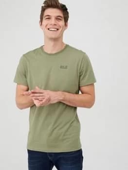 Jack Wolfskin Organic Cotton T-Shirt - Khaki Size M Men