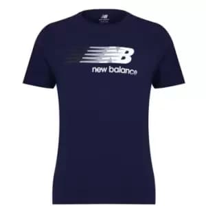 New Balance Flying Logo T Shirt Mens - Blue