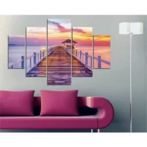 ST185 Multicolor Decorative MDF Painting (5 Pieces)