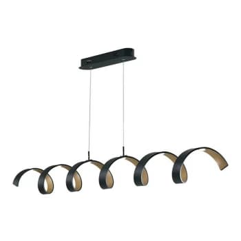 Fan Europe Lighting - Fan Europe HELIX LED Swirl Pendant Ceiling Light Black 2400lm 4000K 125x13.5cm