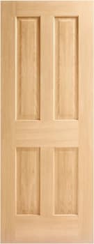 Wickes Cobham Internal 4 Panel Oak Veneer Door - 1981 x 610mm
