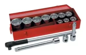Laser Tools 2721 Heavy Duty Socket Set 1" Drive 36 - 80mm + Ratchet& Accessories
