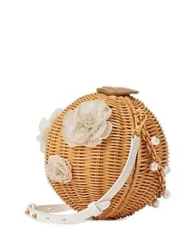 kate spade new york Bridal Embellished Wicker Bouquet Lantern Crossbody