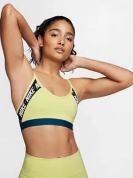 Nike Light Support Indy Logo Bra - Limelight