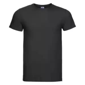 Russell Mens Slim Short Sleeve T-Shirt (2XL) (Black)