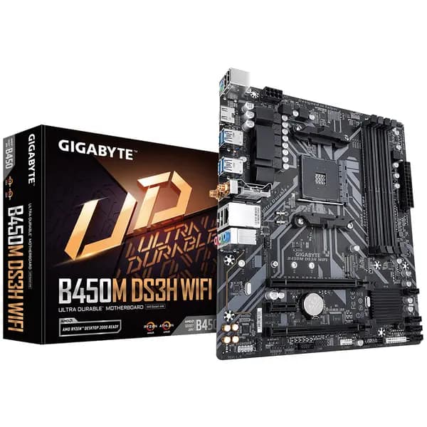 Gigabyte Gigabyte GA-B450M-DS3H-WIFI AMD B450 Socket AM4 micro ATX B450M DS3H WIFI