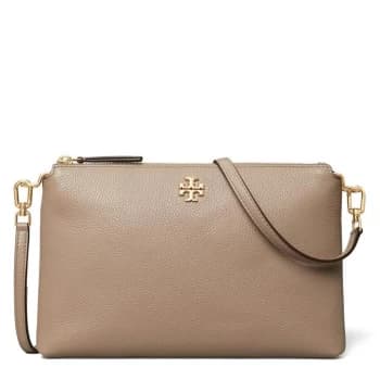 Tory Burch Kira Pebble Zip Bag - Grey Heron