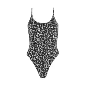 Calvin Klein Scoop One Piece-Print - Black