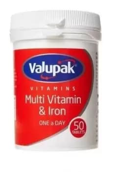 Valupak Multi Vitamin & Iron One A Day 50 Tablets
