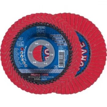 PFERD 67689036 POLIFAN-serrated washer PFR 115-M CO 60 SGP CURVE STEELOX Diameter 115mm 10 pc(s)