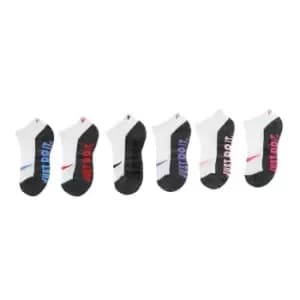 Nike 6 Pack of Just Do It No Show Socks - Multi