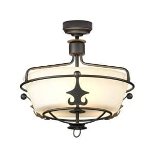 3 Light Semi-Flush - Graphite, E27