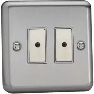 Varilight 2-Gang V-Pro Eclique2 Touch Control Slave Dimmer a€“ Brushed Chrome - JSES002