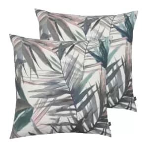 Prestigious Textiles Waikiki Polyester Filled Cushions Twin Pack Cotton Moonstone