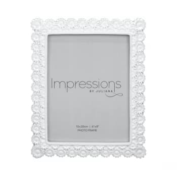 6" x 8" - IMPRESSIONS Pearlised Resin Daisy Photo Frame