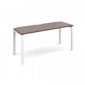 Adapt II Starter Unit Single 1600mm x 600mm - White Frame Walnut top