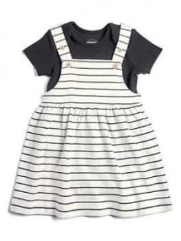 Mamas & Papas Pinny Dress And Bodysuit Baby Girls