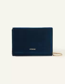 Accessorize Velvet Cross Body Bag Teal