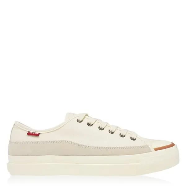 Levis Square Canvas Low Trainers Mens - Beige 6