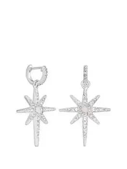 Jon Richard Silver Plated Opal And Cubic Zirconia Earrings, Silver, Women