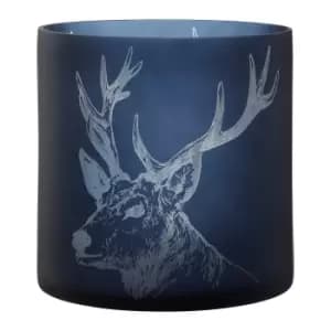 Medium Blue Stag Candle Holder