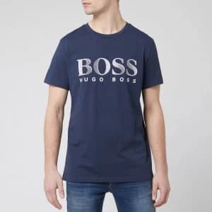 Hugo Boss Crew Neck Large Logo T-Shirt Navy