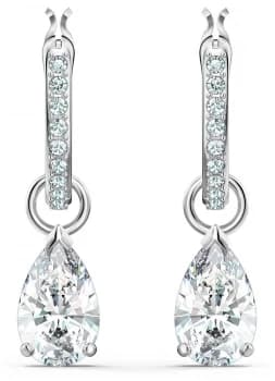 Swarovski Attract Mini Hoop Pierced Earrings Rhodium Jewellery