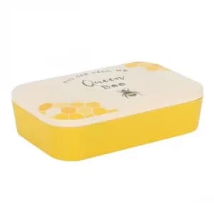 Queen Bee Yellow Bamboo Lunch Box