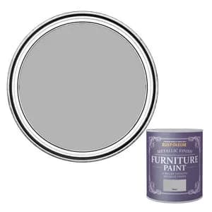 Rust-Oleum Silver Metallic Finish Furniture Paint 125ml