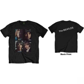 The Beatles - White Album Faces Mens Large T-Shirt - Black