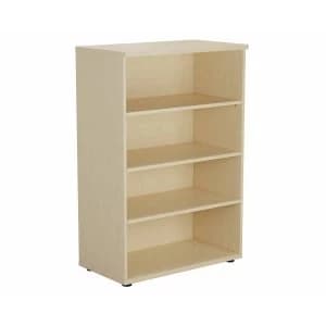 TC Office Bookcase with 3 Shelves Height 1200mm, Maple