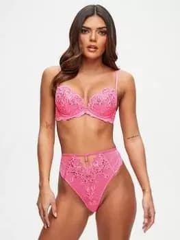Ann Summers Knickers The Icon High Waisted Brazilian - Bright Pink, Bright Pink, Size 12, Women