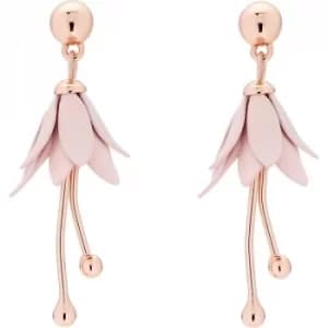 Ted Baker Fedora Mini Fuchsia Flower Earrings