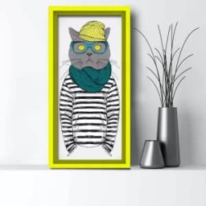 3060AHS-006 Multicolor Decorative Framed MDF Painting