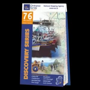 Map of County Carlow, Kilkenny, Wexford and Waterford: OSI Discovery 76