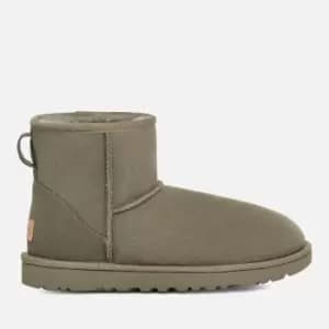 UGG Womens Classic Mini II Sheepskin Boots - Moss Green - UK 3